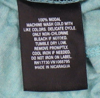 Women's XL Blue Modal T-Shirt with Scoop Neck