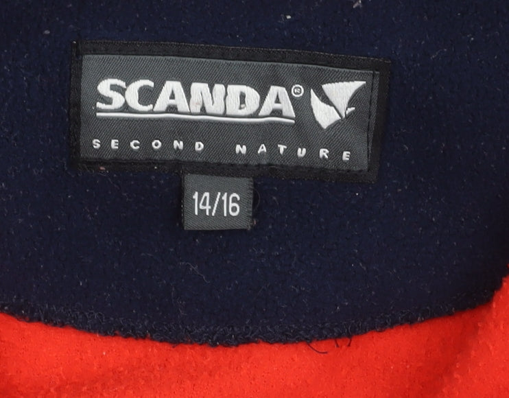 Scanda Red Fleece Jacket, Unisex, Size 14, Casual Wear