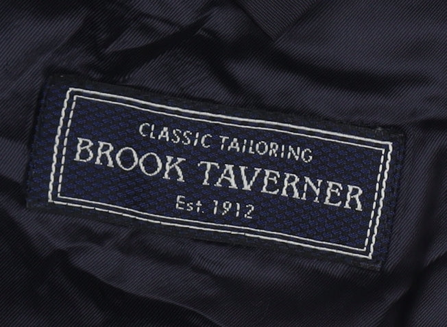 Brook Taverner Men's Blue Striped Blazer 44 Regular