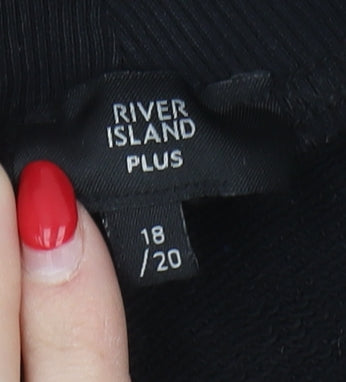 River Island Plus Black High Neck Dress Women’s Size 18/20