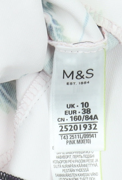 Marks & Spencer Women's Pink Floral Kimono Blouse Size 10