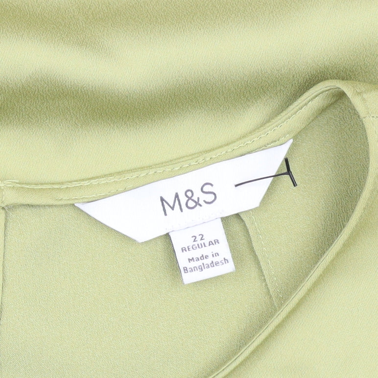 Marks & Spencer Women’s Green Blouse Size 22