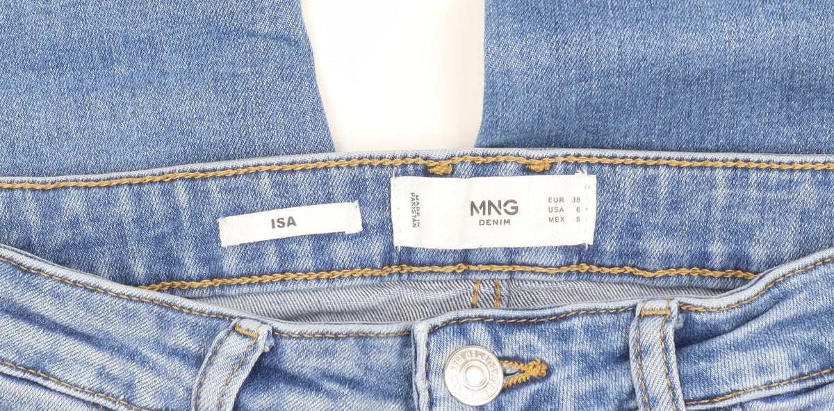 Mango Women's Blue Skinny Jeans Size 10