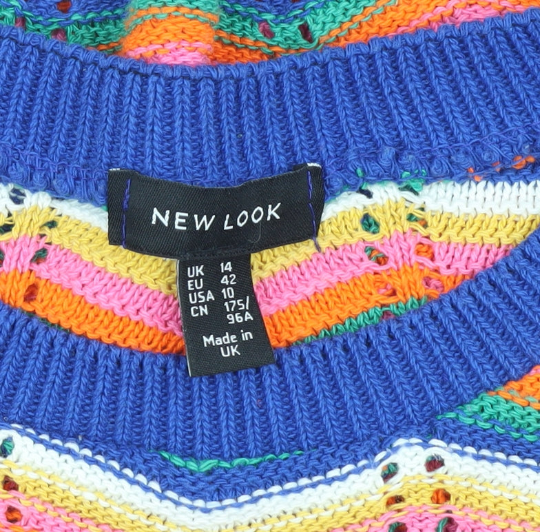 New Look Women's Multicoloured Knit Jumper Size 14