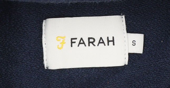 Farah Men's Blue Pullover Hoodie Size S