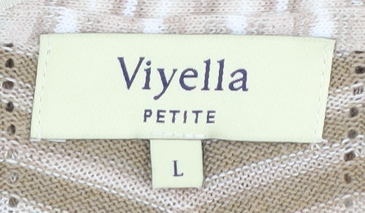 Viyella Women's Multicoloured Petite Open Front Cardigan