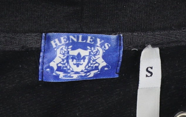 Henleys Men's Black S Logo Pullover Hoodie