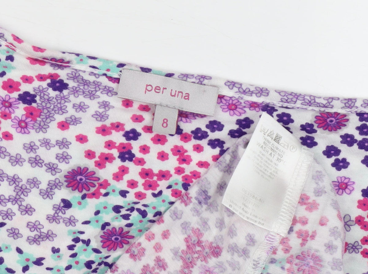 Per Una Women's Multicoloured Floral T-Shirt Size 8