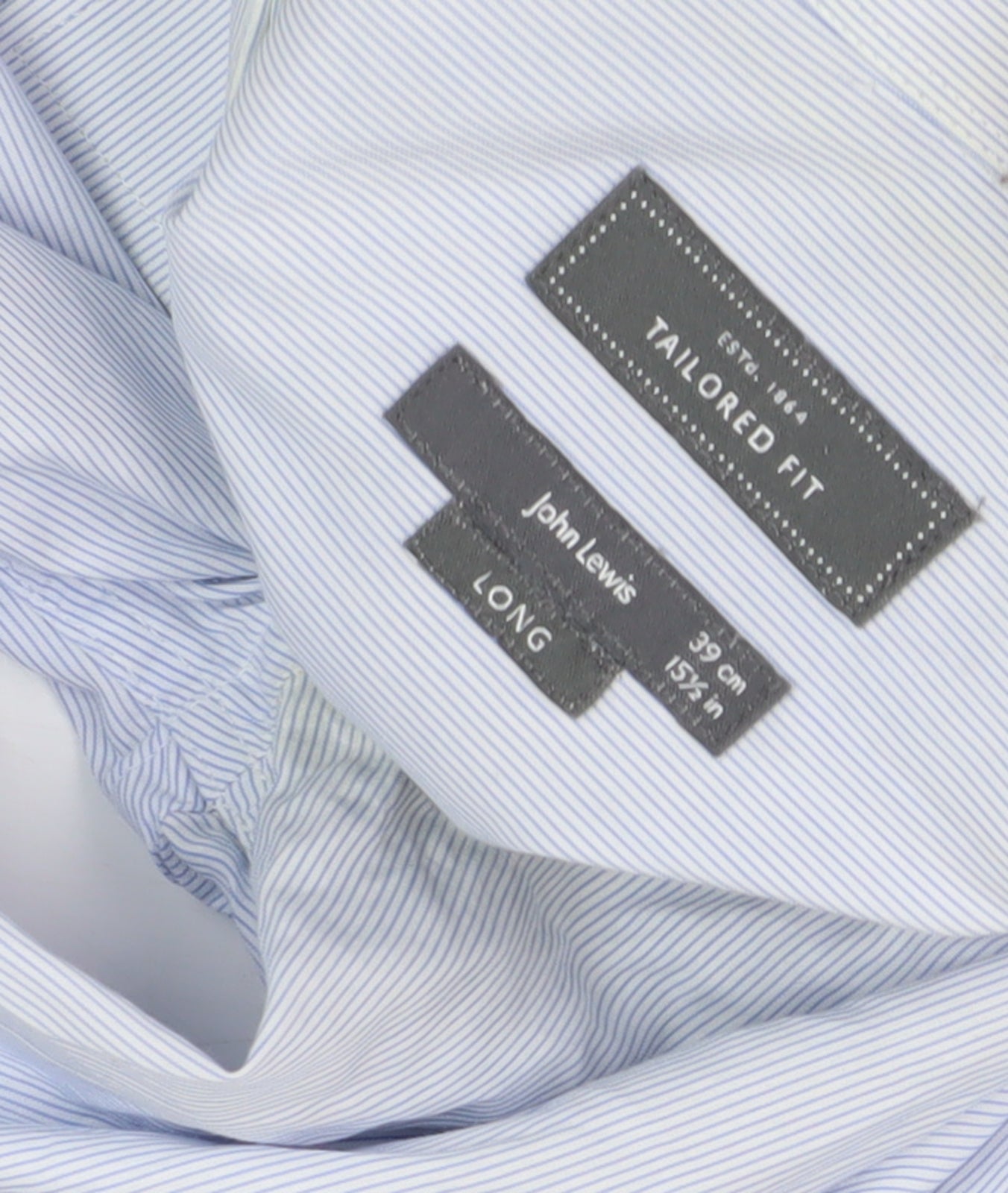 John Lewis Men's Blue Tailored Fit Dress Shirt