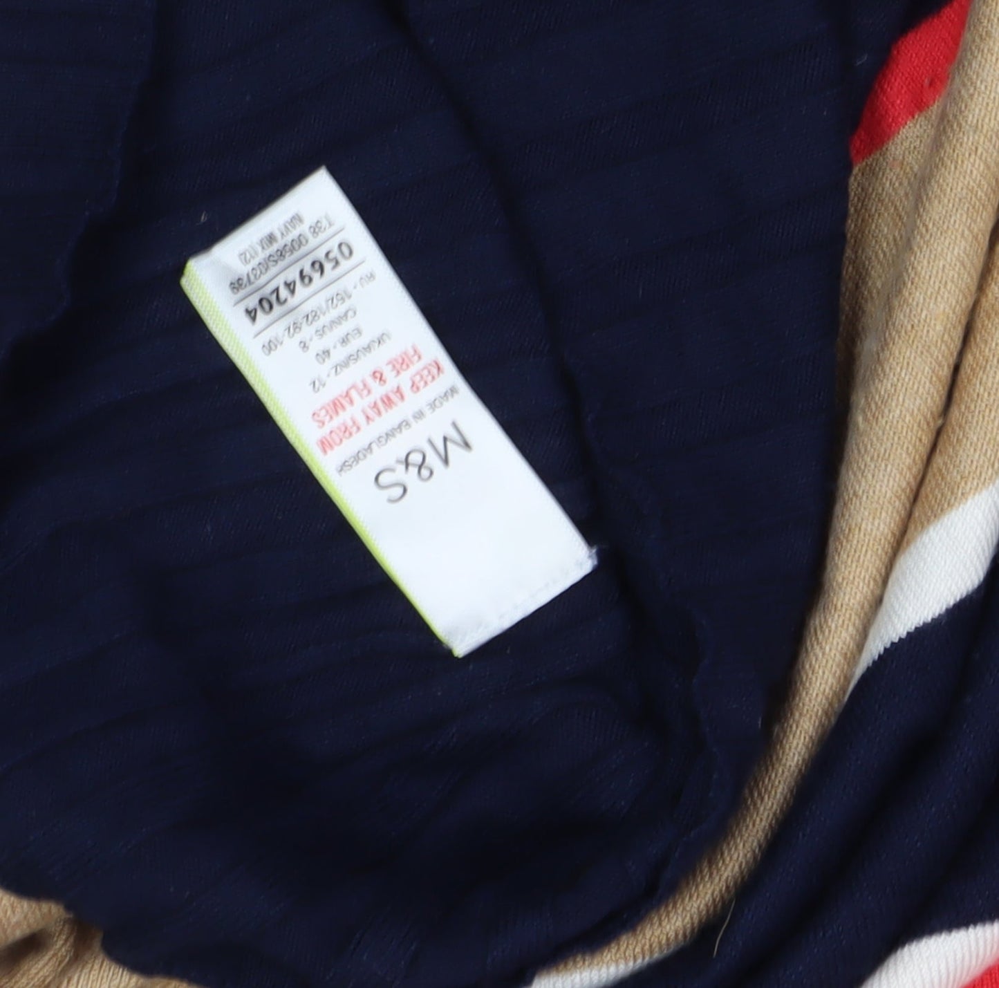 Marks & Spencer Women's Multicoloured Striped Pullover Jumper Size 12