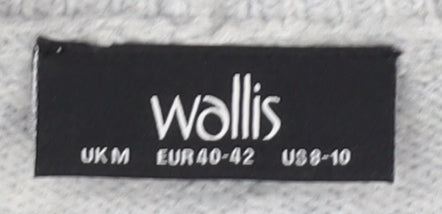 Wallis Women’s Grey Open Front Cardigan M Elegant Knitwear
