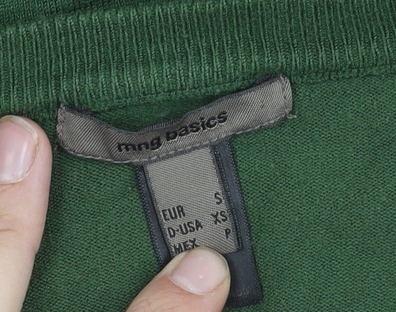 mng basics Unisex Green XS Jumper Pullover V-Neck
