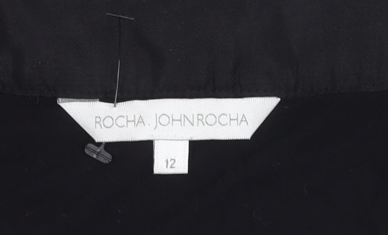 Rocha John Rocha Women's Black Sequin Blouse - Size 12