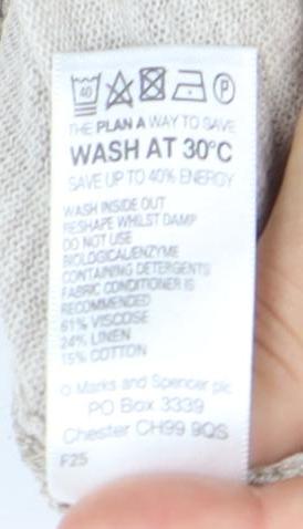 Marks and Spencer Women's Beige Cardigan UK 24