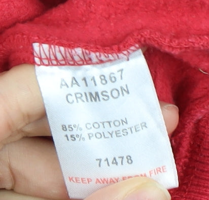 Cotton Traders Men's Red Full Zip Hoodie M