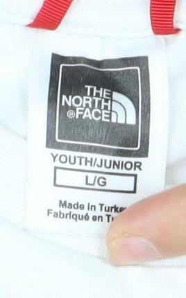 The North Face Unisex Kids White T-Shirt L Graphic Logo
