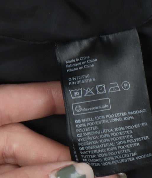 H&M Women's Black Puffer Jacket Size 8 Winter Coat