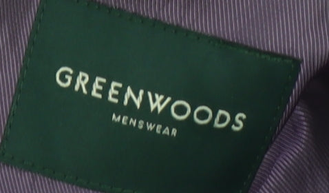 Greenwoods Black Men's Blazer, Single-Breasted, Size 42L