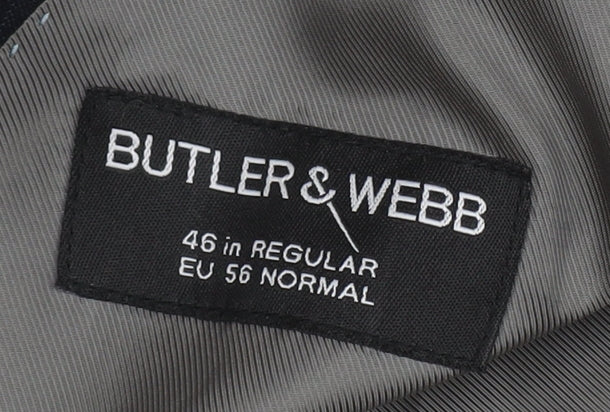 Butler & Webb Men's Blue Blazer 46 Regular Fit