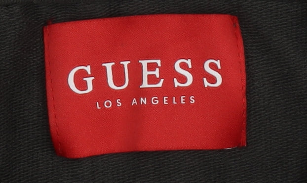GUESS Men's Black 2XL Pullover Hoodie with Logo