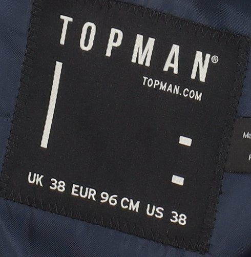 Topman Men's Blue Slim Fit Blazer Jacket 38