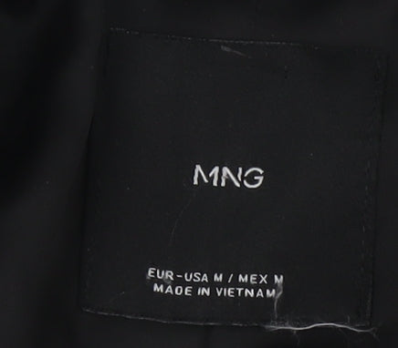 MNG Women's Black Blazer, Size M, Single-Breasted