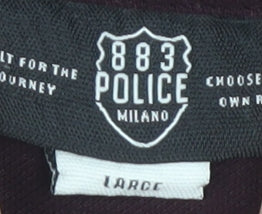883 Police Men's Purple Polo, Large, Short Sleeve, Casual