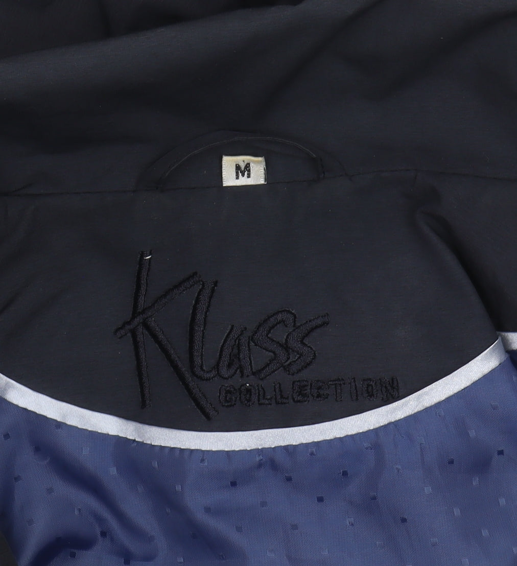 Klass Collection Women's Blue Mid-Length Hooded Jacket