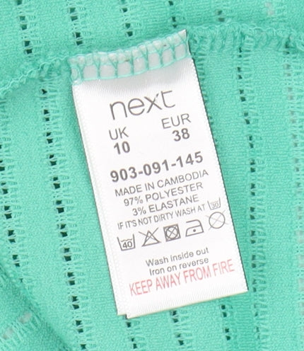 Next Women's Green Basic Top - Size 10