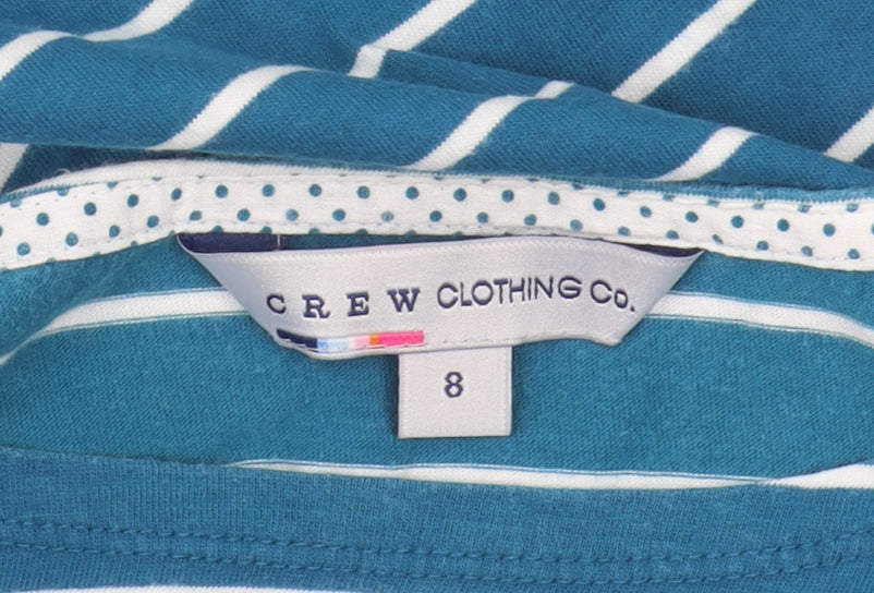 Crew Clothing Women's Blue Striped Long Sleeve T-Shirt