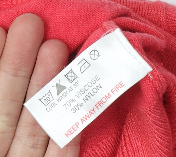 Simon Jeffrey Women's Red Round Neck Jumper, Size M