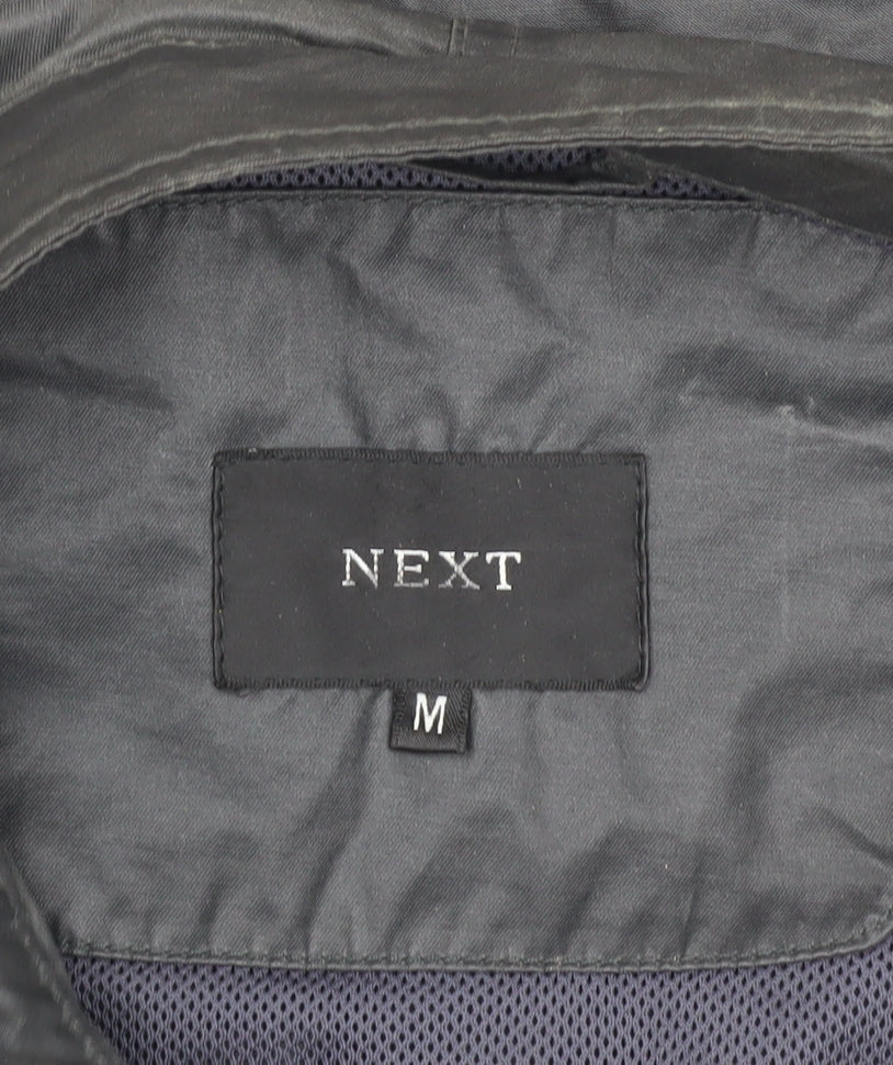 Next Men's Black Motorcycle Jacket M – Casual & Stylish