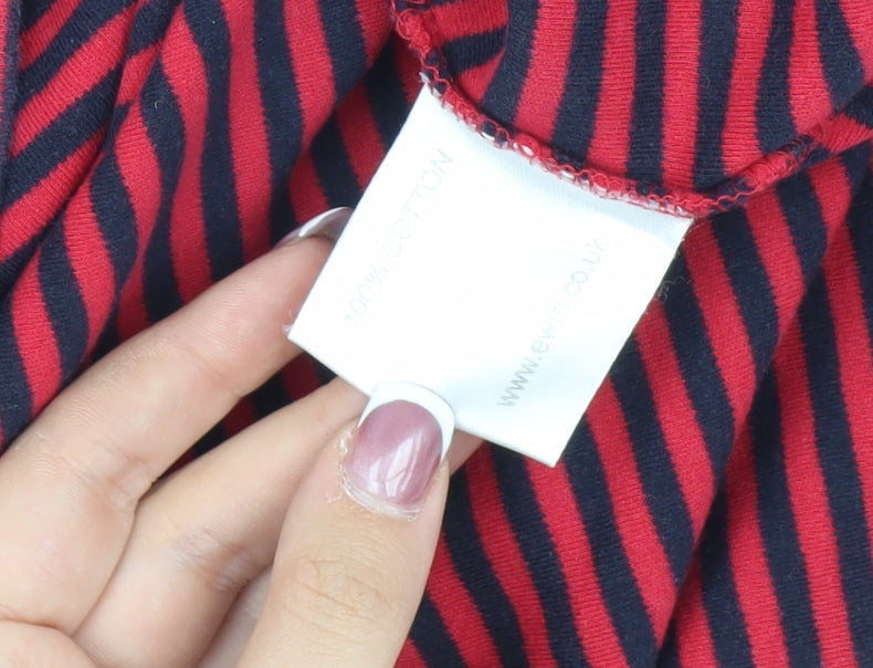 Isle Women's Red & Black Striped T-Shirt XL