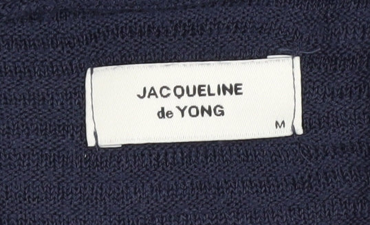 Jacqueline de Yong Women's Blue Mock Neck Jumper, M