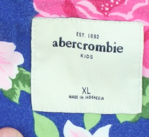 Abercrombie & Fitch Teens Blue Floral Tank Top XL