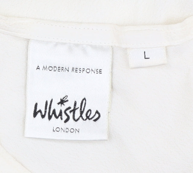 Whistles Women’s Ivory Crew Neck T-Shirt L