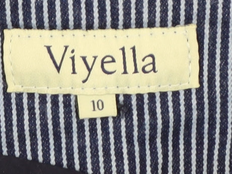 Viyella Women's Blue Striped Pencil Skirt Size 10