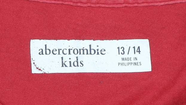 Abercrombie & Fitch Kids Boys Red T-Shirt, Size 13-14 Years