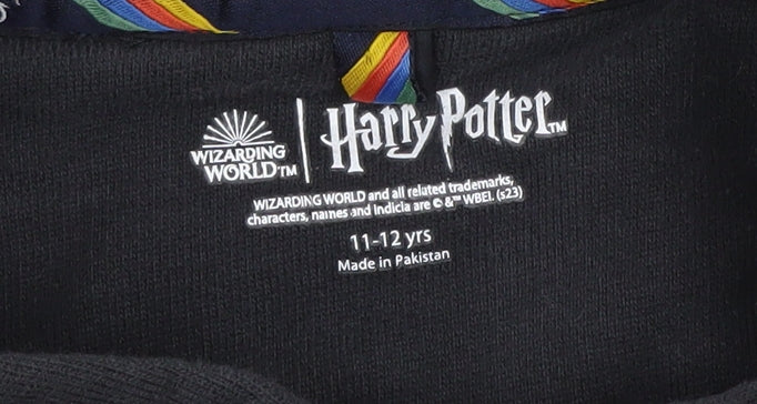 Marks & Spencer Boys Black Hogwarts Hoodie 11-12Y Pullover