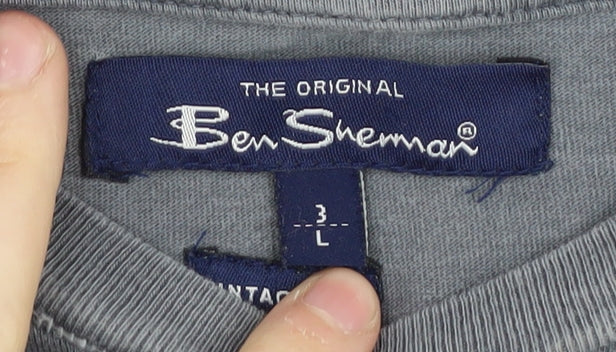 Ben Sherman Men's Grey Cotton T-shirt size L