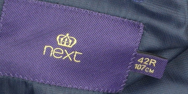 Next Men's Blue Plaid Blazer Jacket 42R