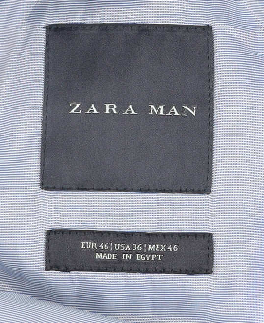 Zara Man Blue Blazer, Men's 36 Formal Regular Fit