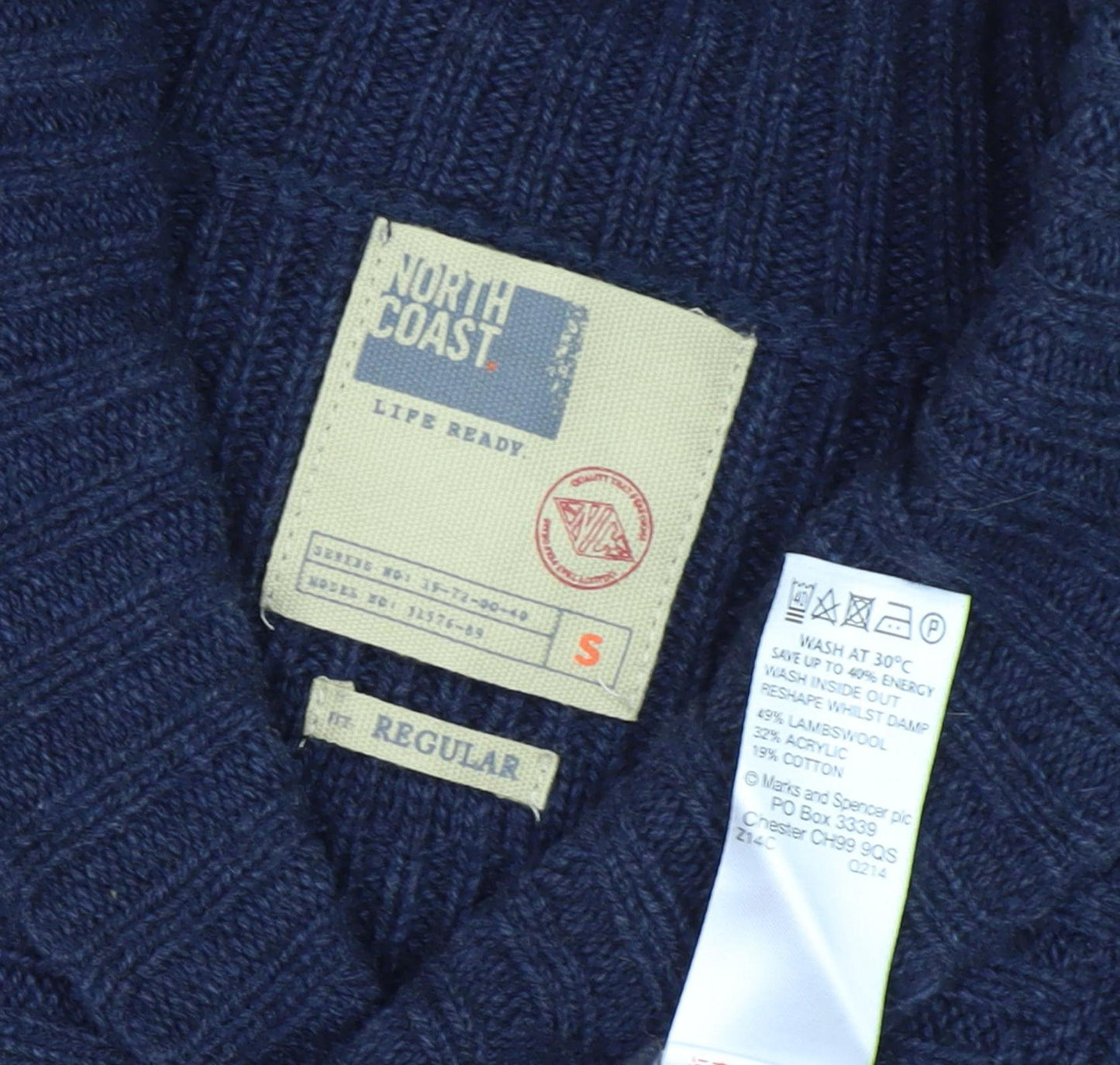 Marks & Spencer Men's Blue Pullover Jumper S