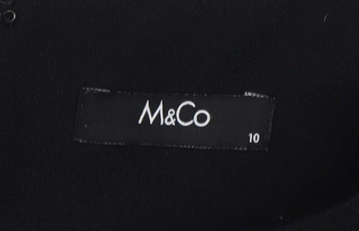 M&Co Women's Black Sleeveless Dress, Size 10