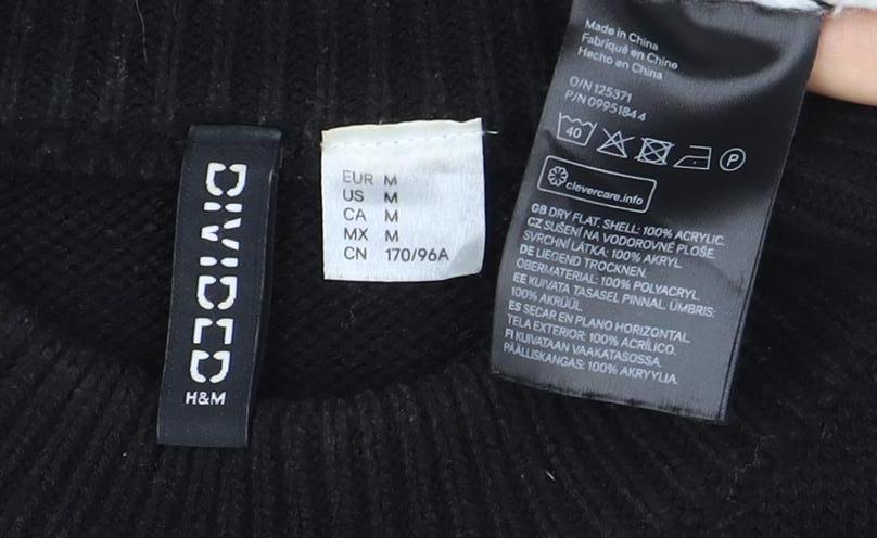 H&M Divided Women's Black Pullover Jumper Size 12