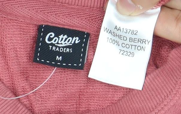 Cotton Traders Men's Pink Pullover Sweatshirt M