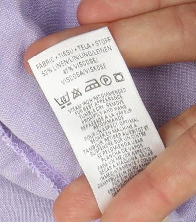 Marks & Spencer Women's Lilac Button-Up Shirt, Size 10