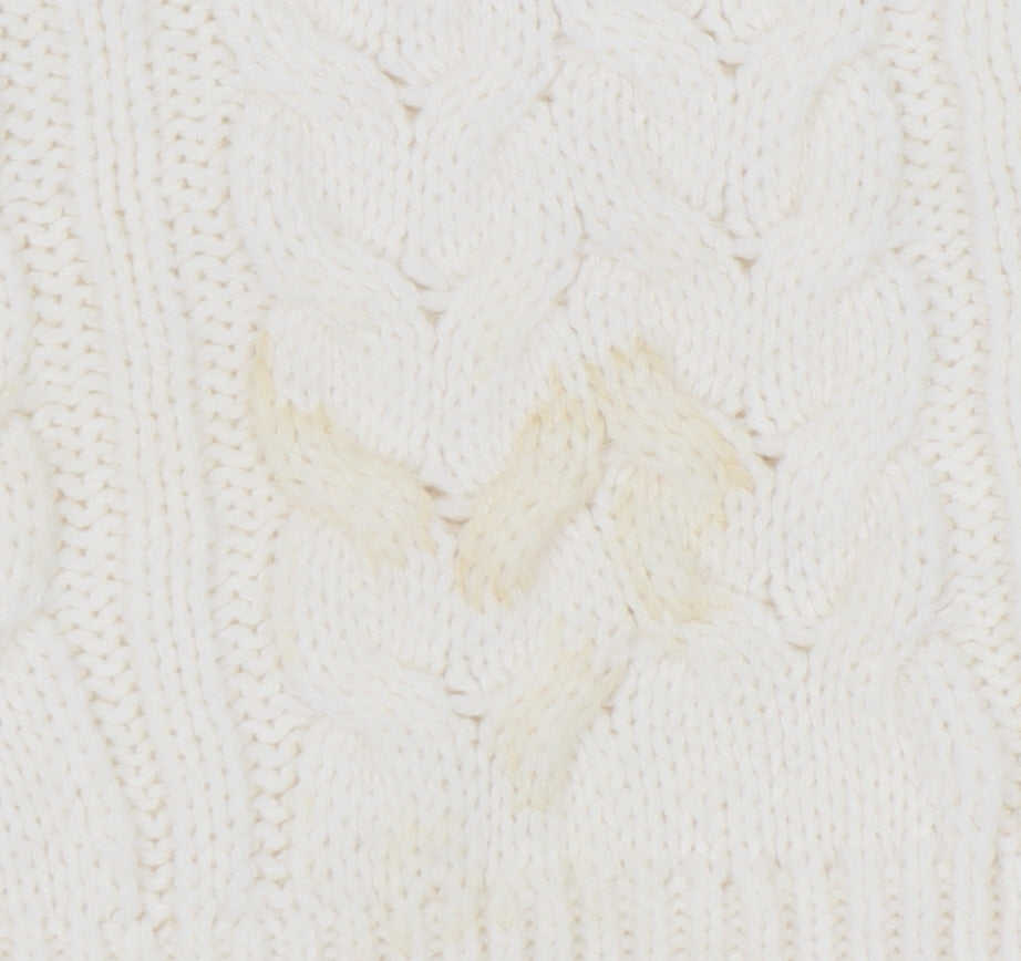 ASOS Women's White Knit V-Neck Dress Size 10