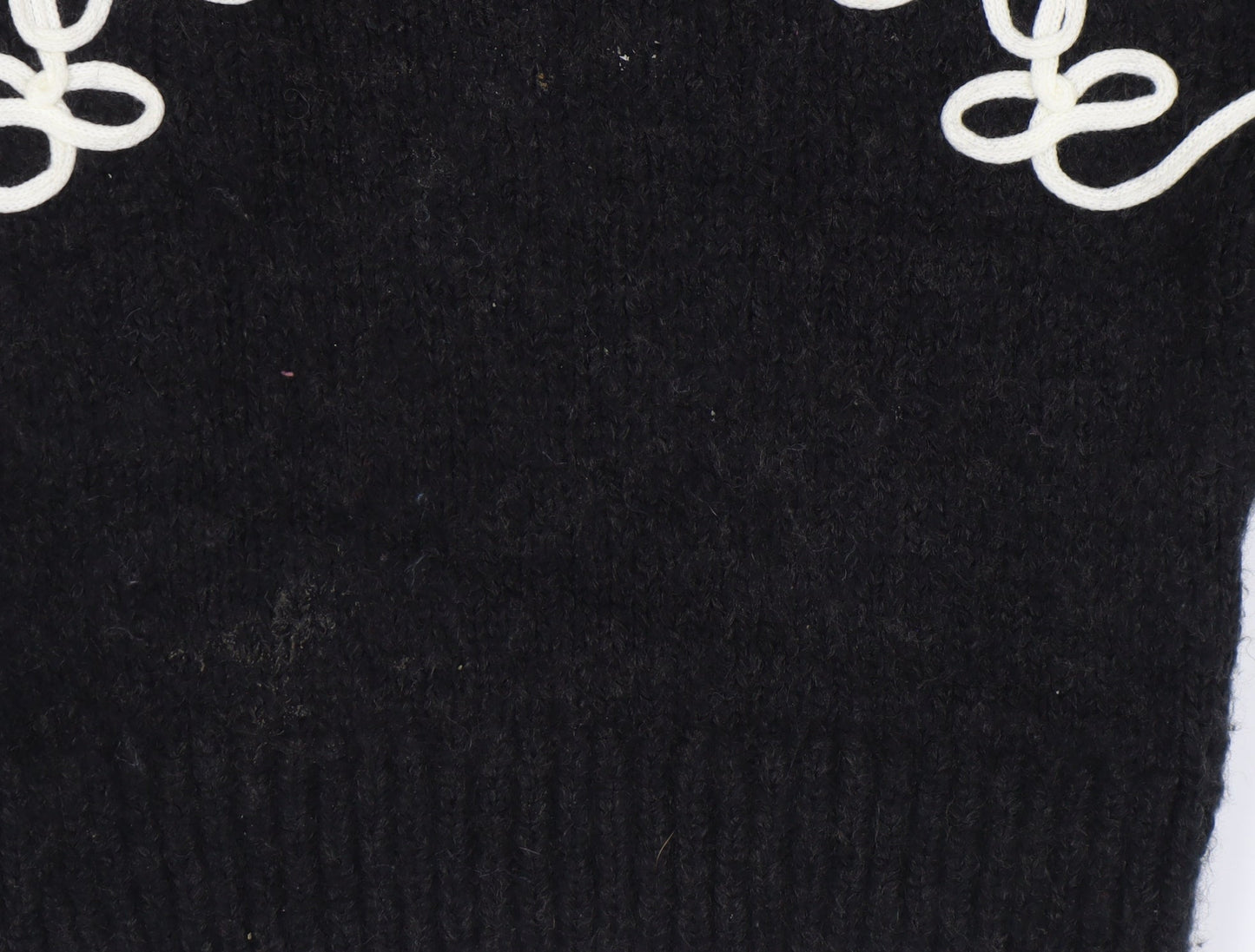 Marks & Spencer Girls Black Wool Pullover Jumper 4-5 Years