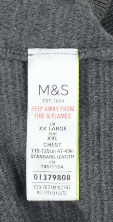 Marks & Spencer Men's Grey 2XL Pullover Jumper